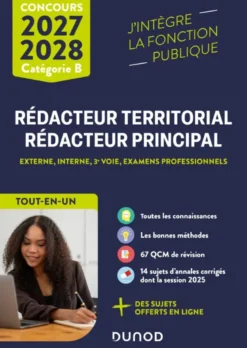 Concours Rédacteur territorial, Rédacteur principal - 2027-2028