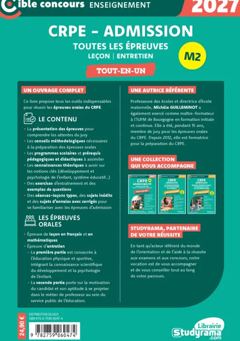 CRPE – Admission – Toutes les épreuves – Tout-en-un – M2