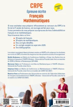 CRPE - Epreuve écrite Français Mathématiques