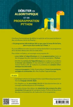 Débuter en algorithmique et en programmation Python