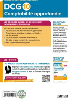 DCG 10 - Comptabilité approfondie - Corrigés - Réforme 2026-2027