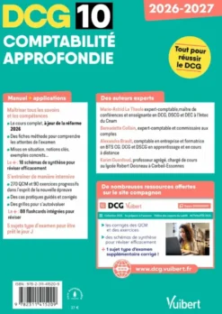 DCG 10 - Comptabilité approfondie : Manuel et Applications - Réforme 2026-2027