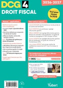 DCG 4 - Droit fiscal : Manuel et Applications - Réforme 2026-2027