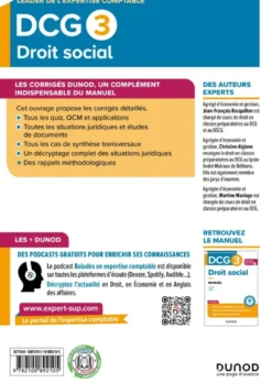 DCG 3 - Droit social - Corrigés - Réforme 2026-2027
