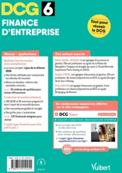 DCG 6 - Finance d'entreprise : Manuel et Applications - Réforme 2026-2027