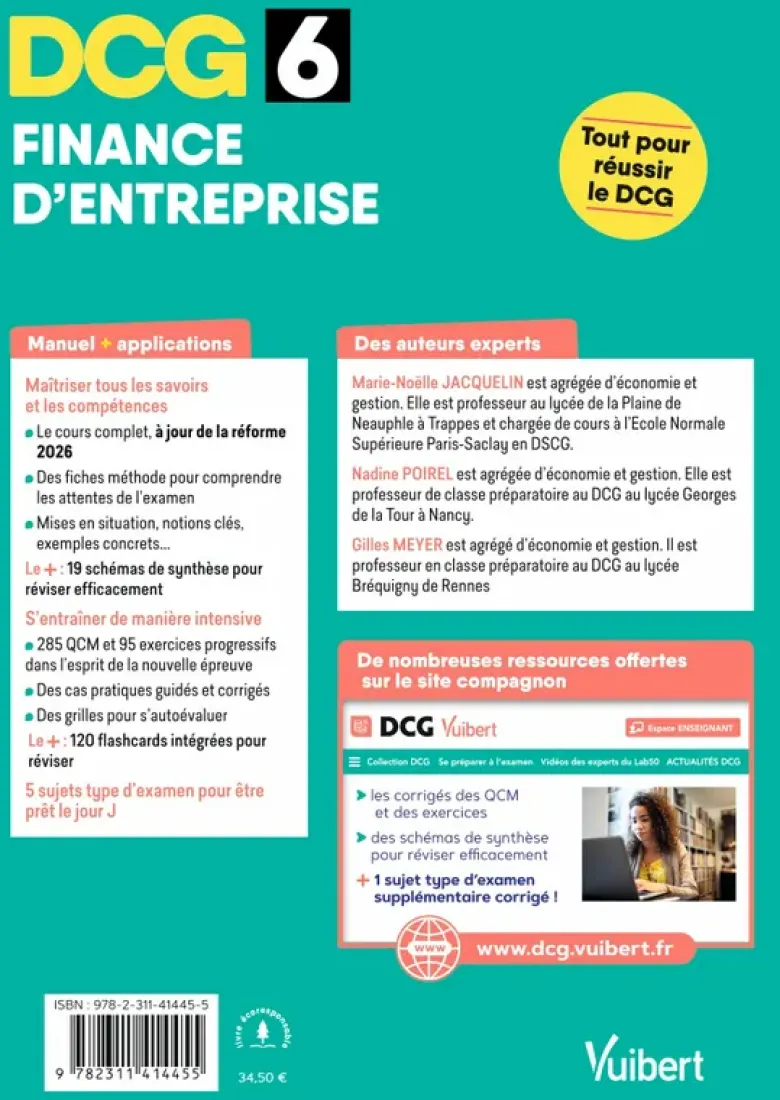 DCG 6 - Finance d'entreprise : Manuel et Applications - Réforme 2026-2027