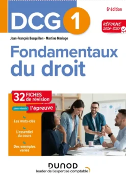 DCG 1 - Fondamentaux du droit - Fiches - Réforme 2026-2027