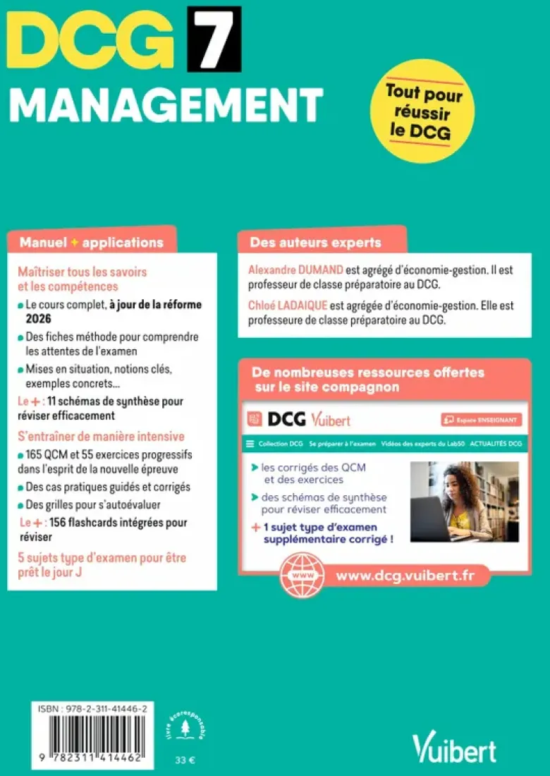 DCG 7 - Management : Manuel et Applications - Réforme 2026-2027