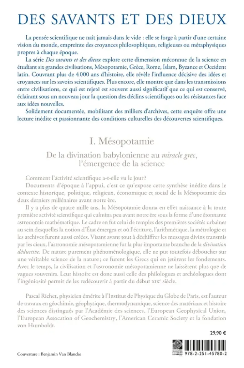 Des savants et des dieux