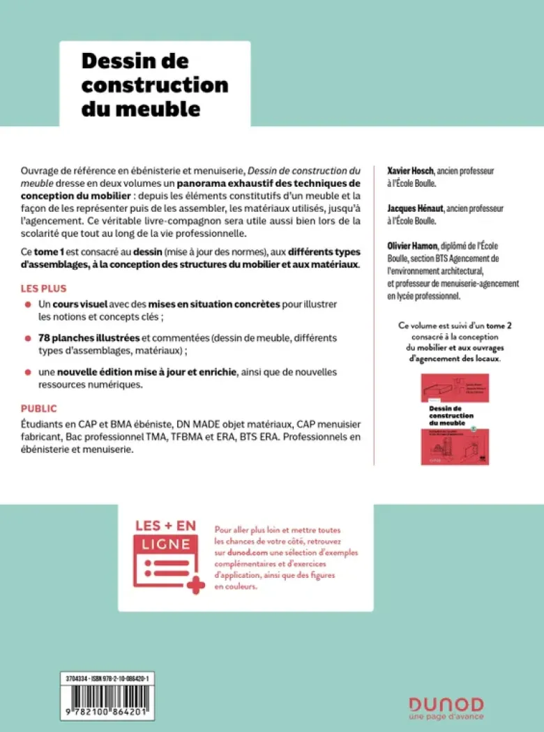 Dessin de construction du meuble - Tome 1 - 4e éd.