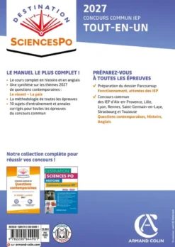 Destination Sciences Po - Concours commun IEP 2027