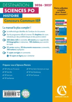 Destination Sciences Po Histoire - Concours commun IEP - 2026-2027