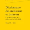 Dictionnaire des musiciens et danseurs