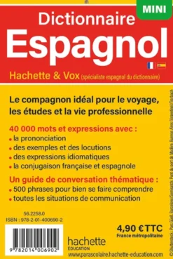 Dictionnaire Hachette Mini Espagnol
