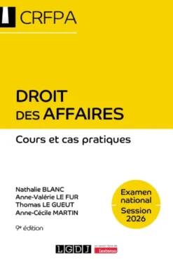 Droit des affaires - CRFPA - Examen national Session 2026