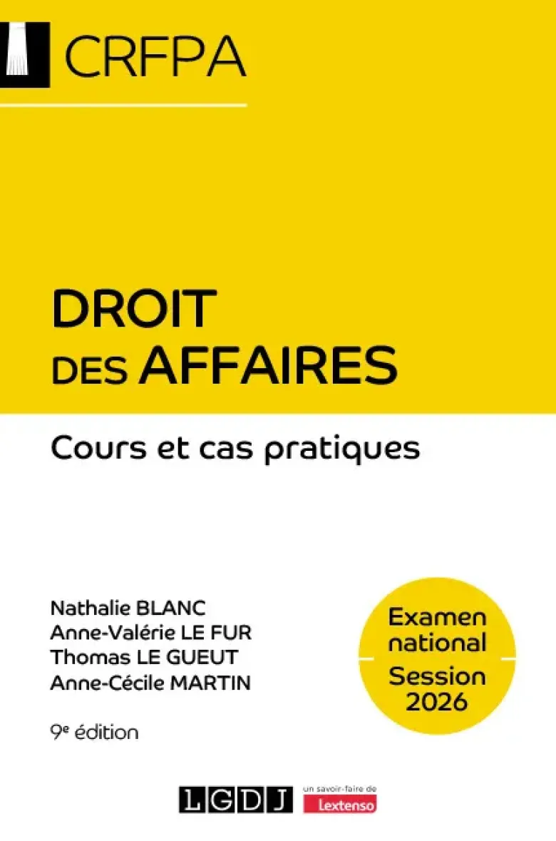 Droit des affaires - CRFPA - Examen national Session 2026
