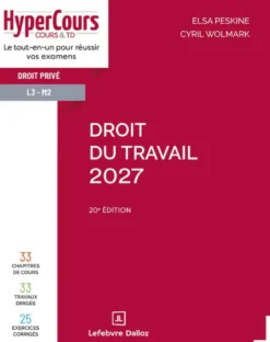 Droit du travail 2027. 20e éd.