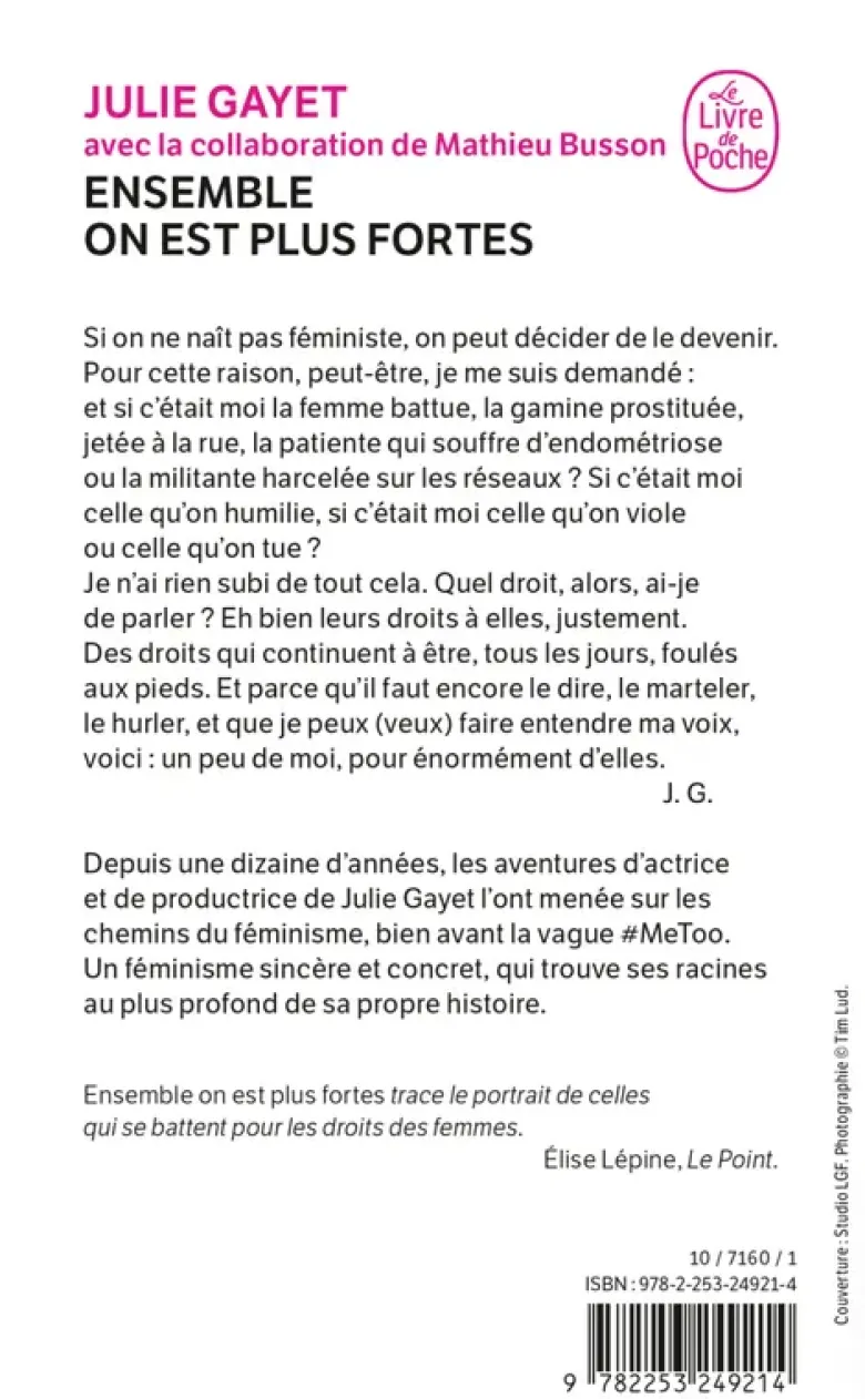 Ensemble on est plus fortes