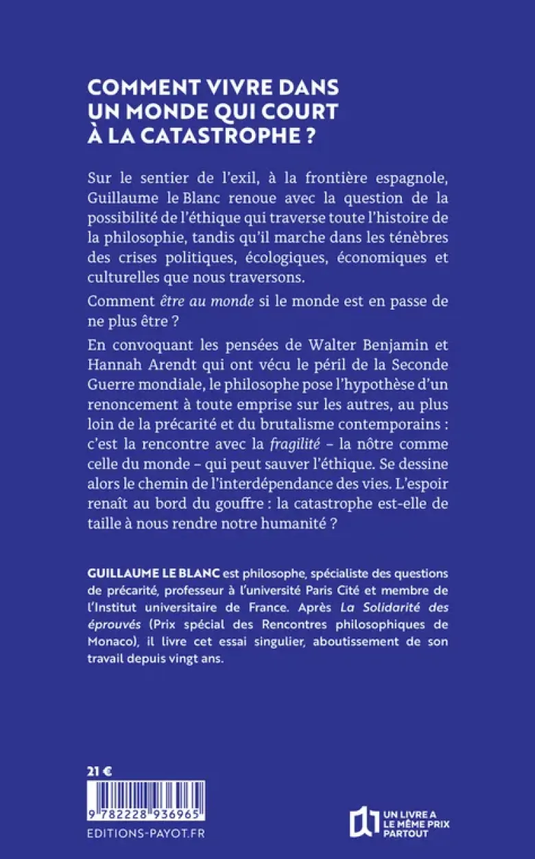 Ethique pour un monde qui sombre