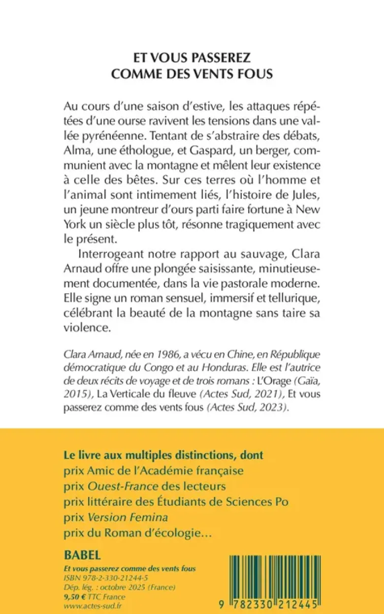 Et vous passerez comme des vents fous
