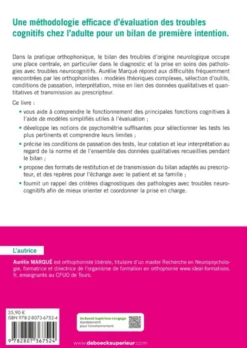 Evaluation des fonctions cognitives chez l’adulte