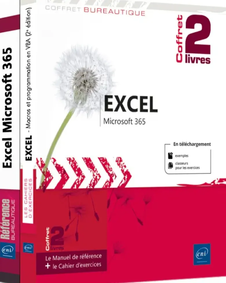 Excel Microsoft 365 - Coffret de 2 livres : Le Manuel de référence + le Cahier d'exercices sur les m