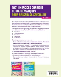 1001 exercices corrigés de Mathématiques - 1re