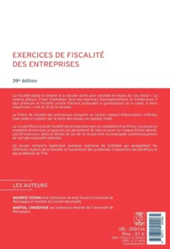 Exercices de fiscalité des entreprises 2026-2027