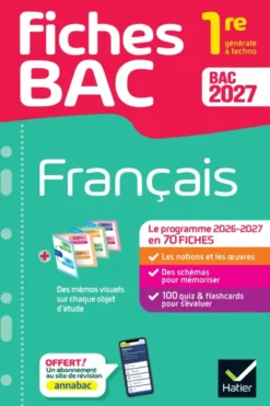 Fiches bac - Français 1re générale & techno Bac 2027