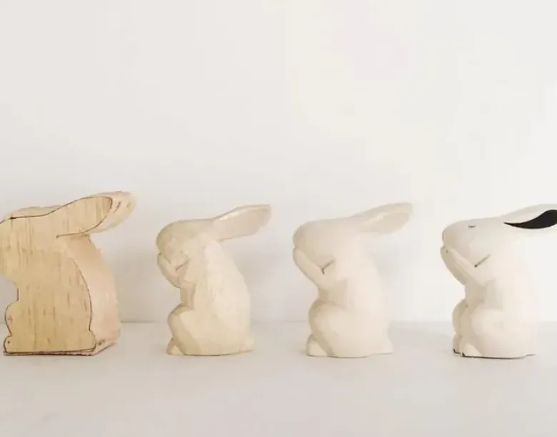 Figurine en bois - Shiba Inu