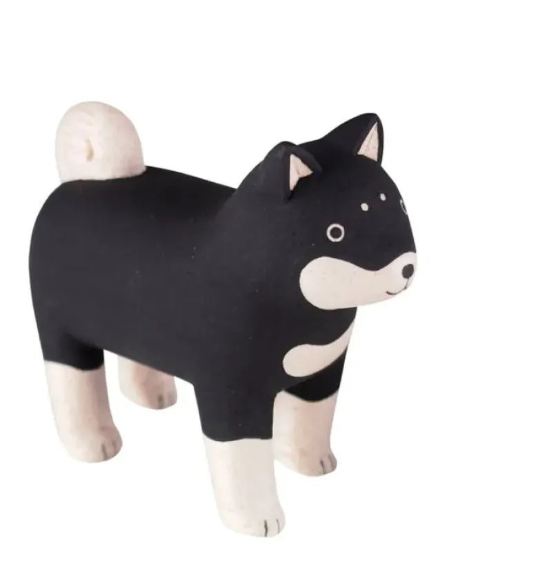Figurine en bois - Shiba Inu