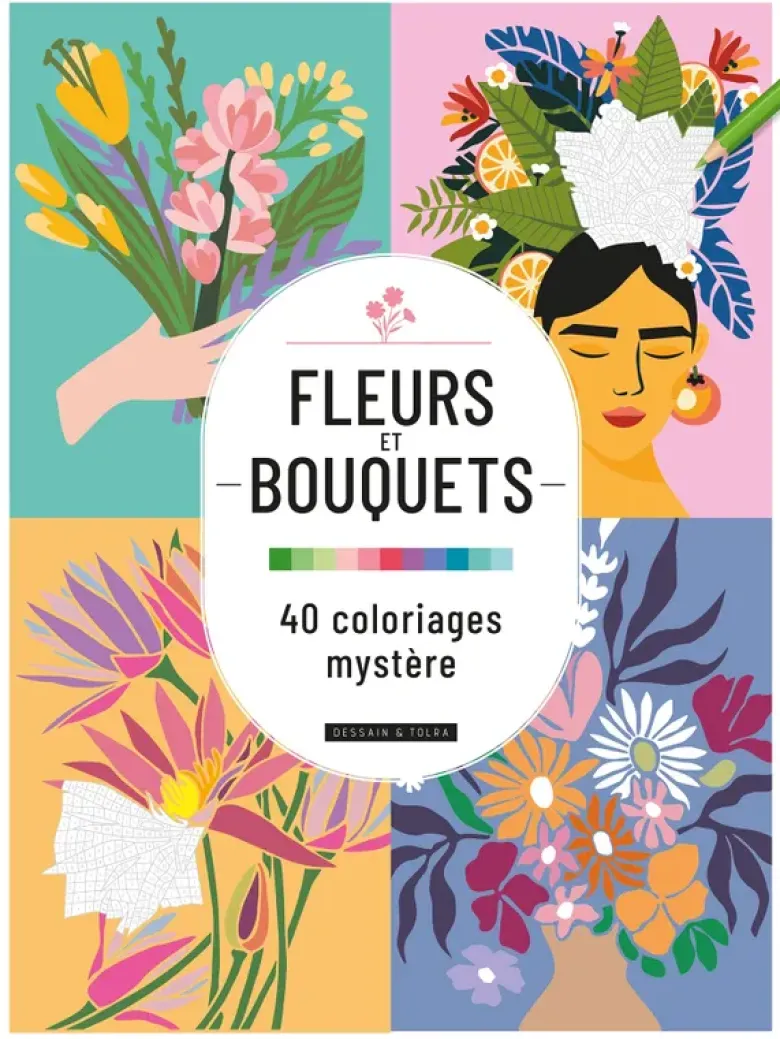 Fleurs et bouquets : 40 coloriages mystère