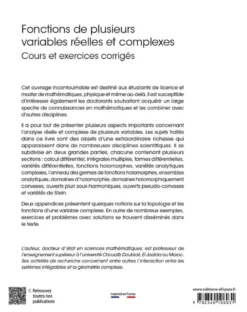 Fonctions de plusieurs variables réelles et complexes