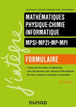 Formulaire MPSI-MP2I-MP-MPI - 9e éd.