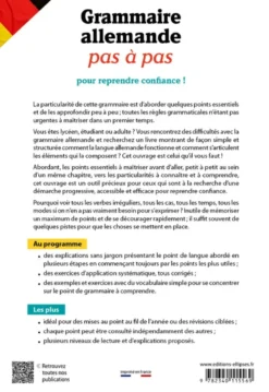 Grammaire allemande pas à pas pour reprendre confiance !