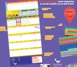 Grand calendrier familial mensuel 2025-2026