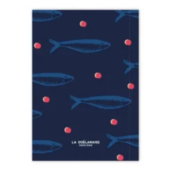 Grand carnet Sardines bleues - pages blanches