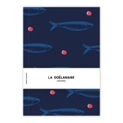 Grand carnet Sardines bleues - pages lignées