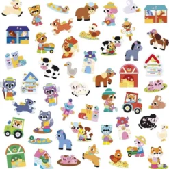 50 Grandes Gommettes - Animaux Ferme