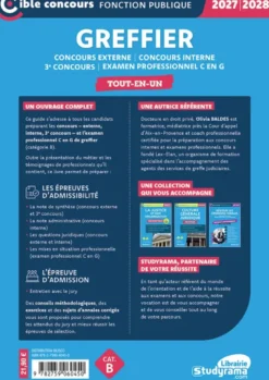 Greffier – Tout-en-un (Catégorie B – Concours 2027-2028)