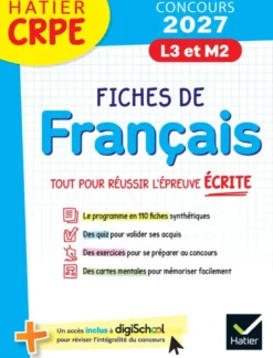 Hatier CRPE - Fiches de Français - Epreuve écrite d'admissibilité - 2027 - L3 et M2
