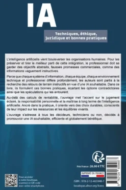 IA : Techniques, éthique, juridique et bonnes pratiques