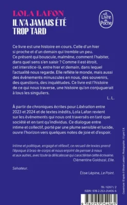 Il n'a jamais été trop tard