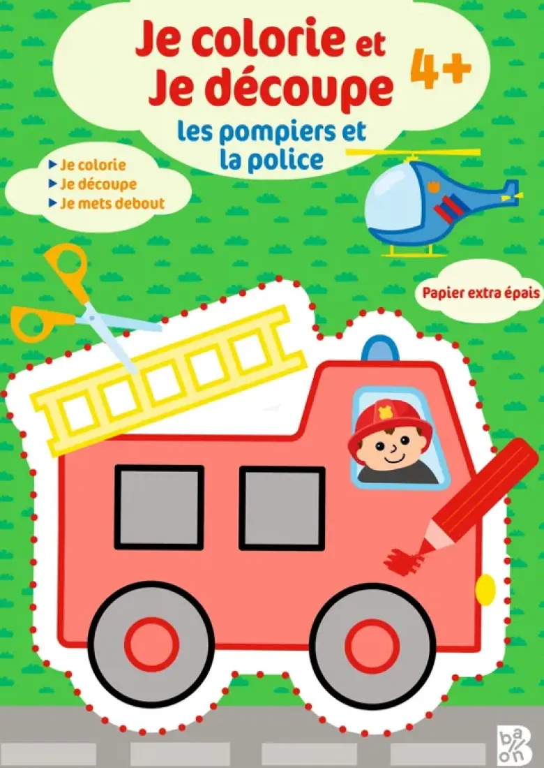 Je colorie et je découpe - Les pompiers et la police