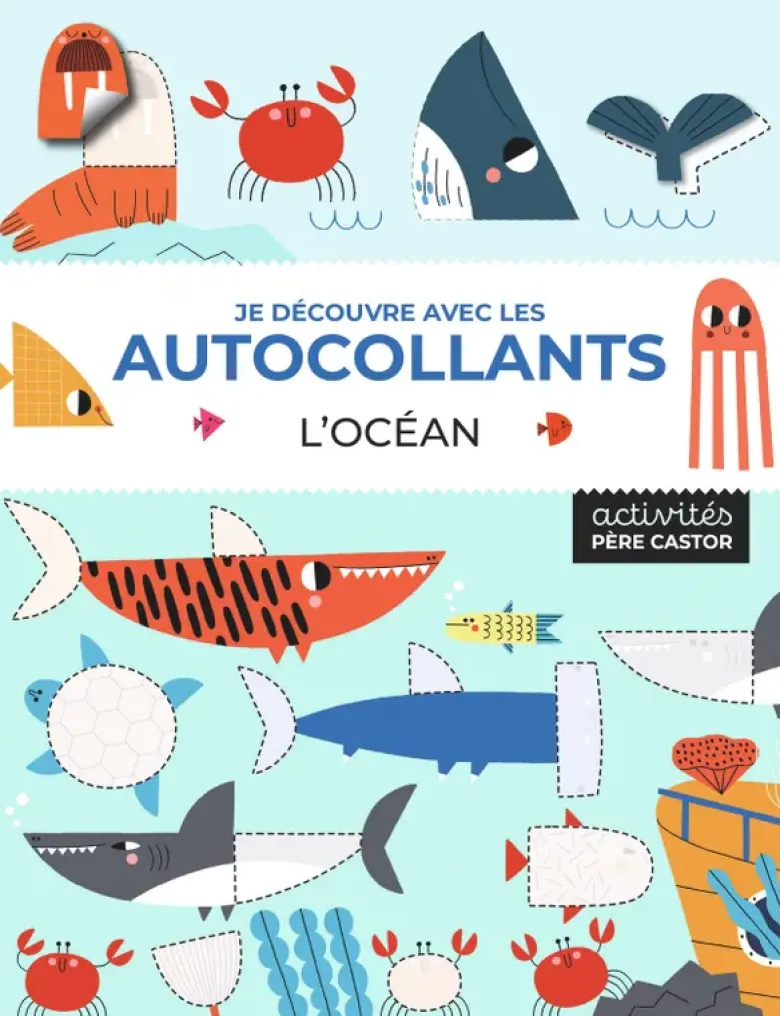Je découvre avec les autocollants - L'océan