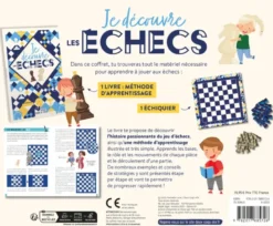 Je découvre les échecs - coffret avec plateau de jeu et méthode d'apprentissage