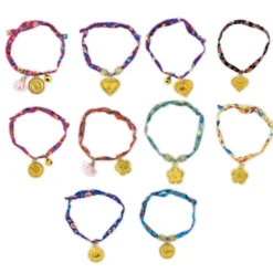 Kit Créatif - 10 Bracelets Rubans à Fleurs à Créer