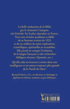 La bible Crampon 1923-2023 – Couverture bleue