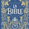 La Bible – reliée + jaspage foncée - bleu marine