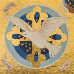 La Colombe de l'Esprit Saint - icône dorée à la feuille 18,1x18,1 cm - 652.67